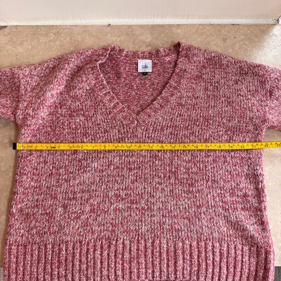 CAbi 4411 Red V Neck Liftoff Pullover Sweater Long Sleeve Womens Size S - Picture 8 of 14